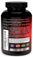 Divine Bounty vegetarian capsules close-up on clean formula.