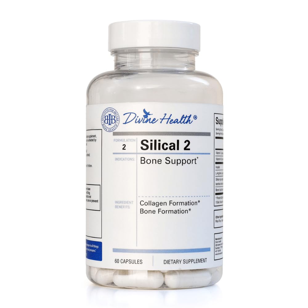 Divine Health Silical 1 pills arranged to emphasize calcium absorption support