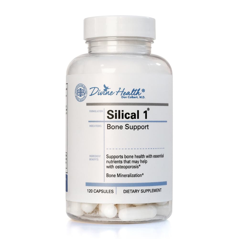 Divine Health Silical 2 pills close-up emphasizing vitamin D and calcium uptake