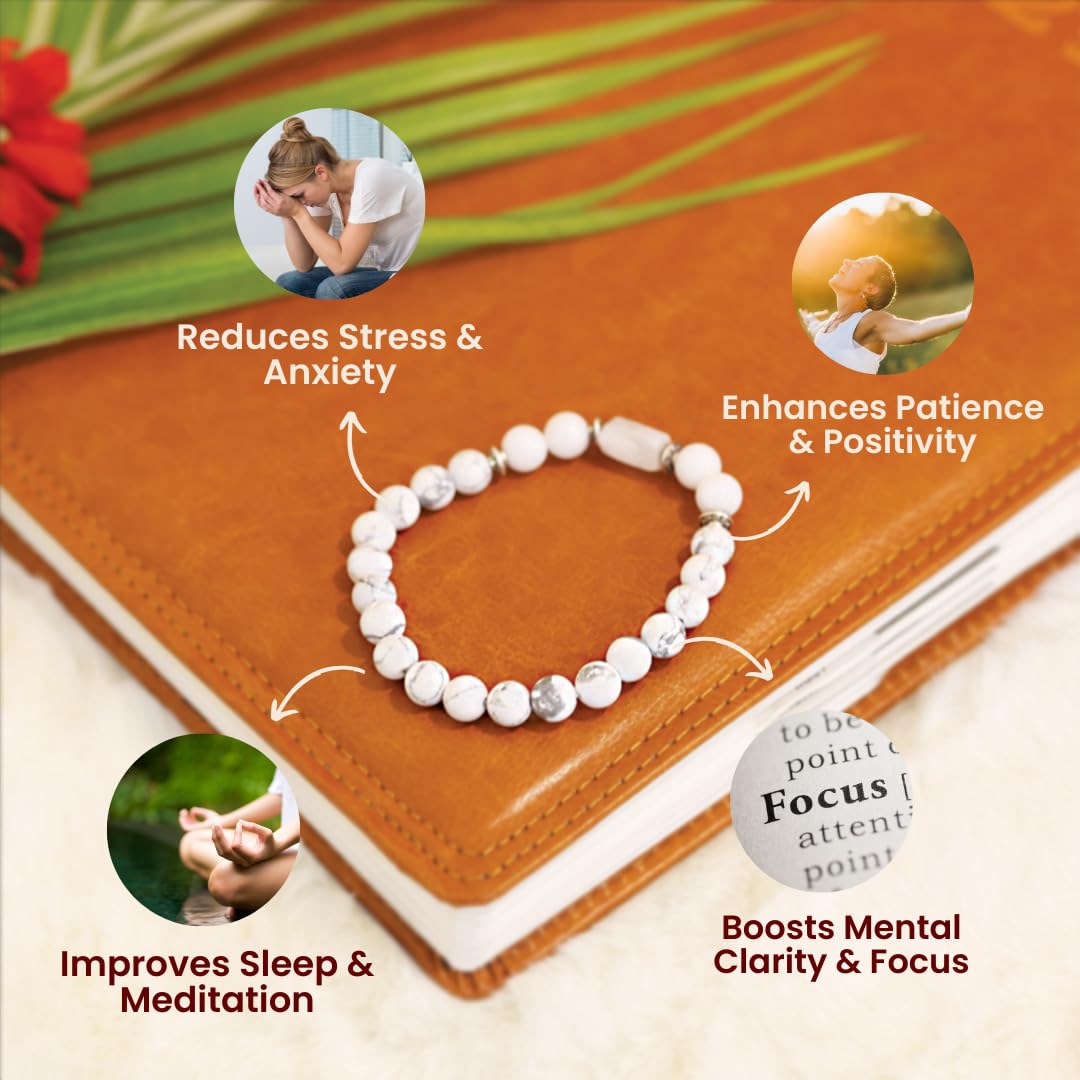 Divine Hindu Howlite bracelet in Reiki and chakra balancing context