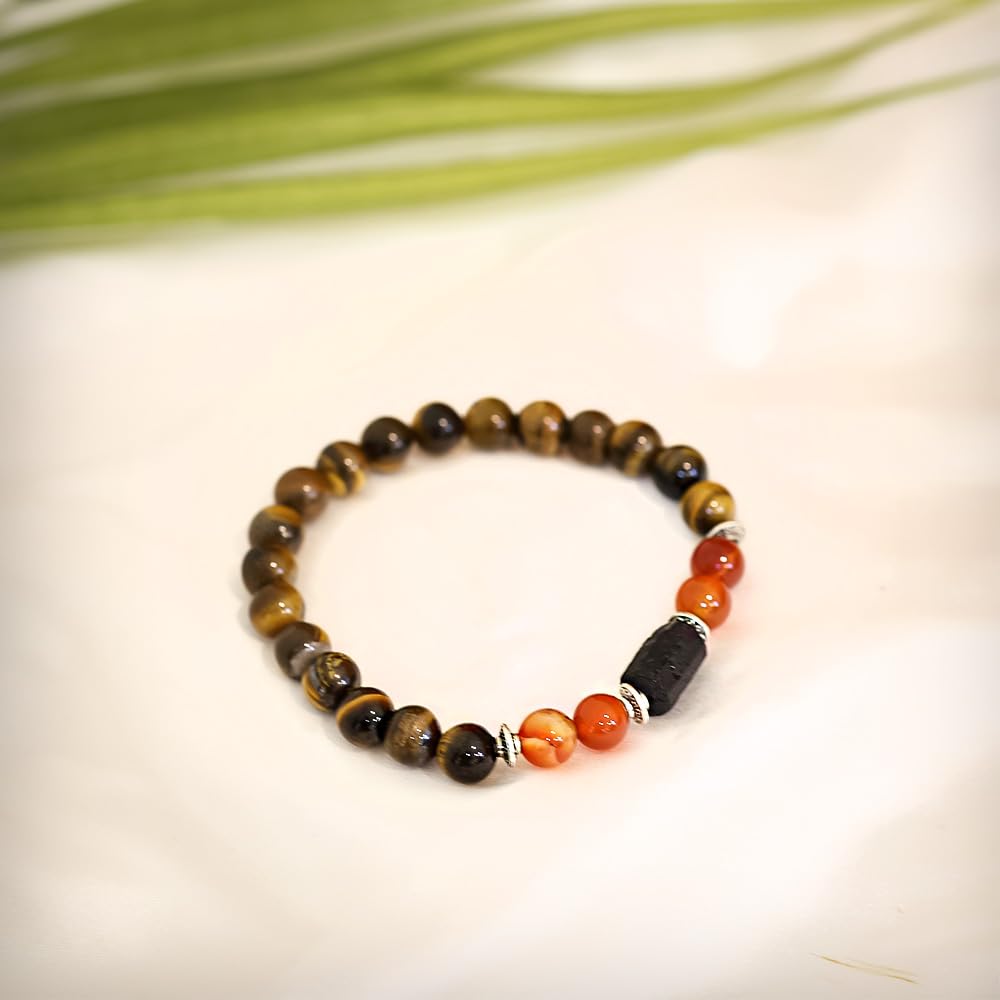 Divine Hindu Tiger Eye Bracelet Leo worn daily supports grounding and energy balance.