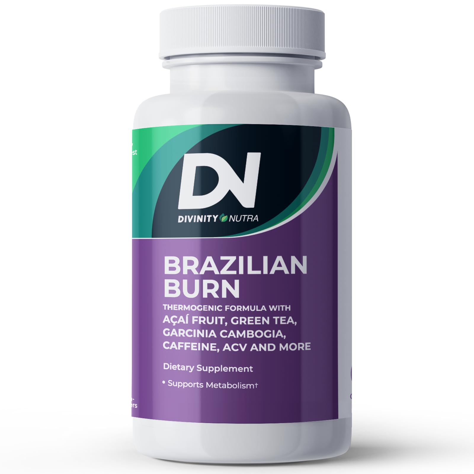 Divinity Nutra Thermogenic Brazilian Lean bottle with 60 capsules for daily gut support.
