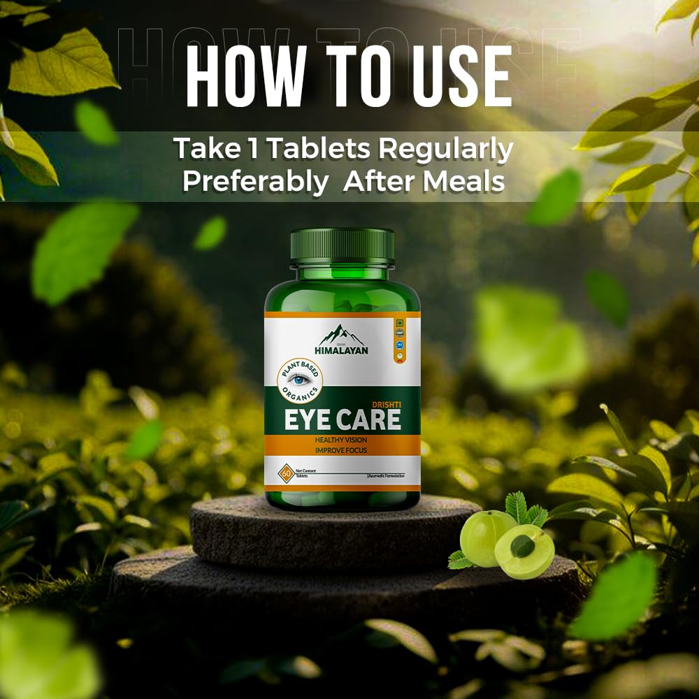 Divya Himalayan herbal eye care ingredients shown as a natural wellness blend
