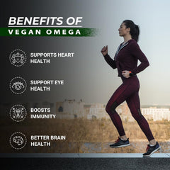 Divya Himalayan vegan omega-3-6-9 label image highlights algae-sourced DHA and EPA benefits.