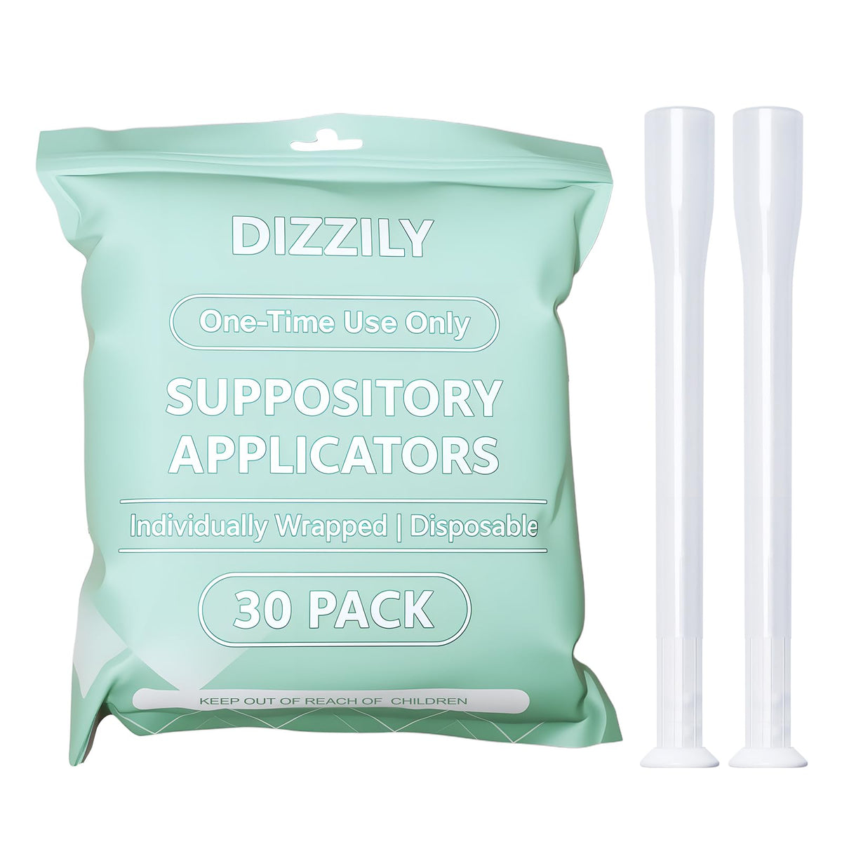 Dizzily 30-pack disposable vaginal applicators for clean, single-use protection.