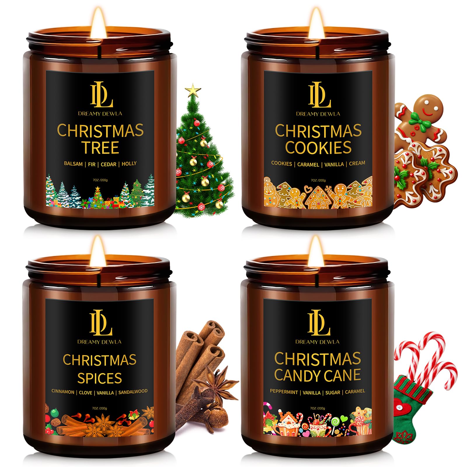 DL Dreamy Dewla Holiday Candle Set packaging enhances gift presentation.