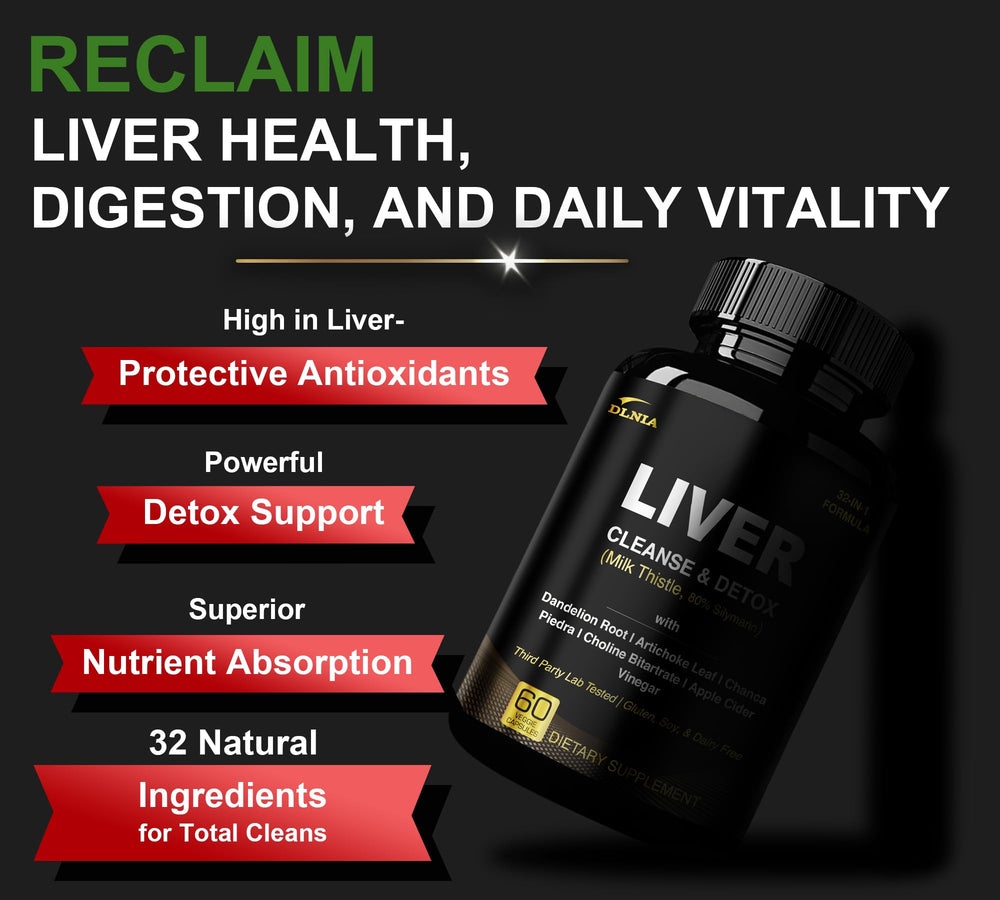 DLNIA 60-capsules-pack showcasing convenient daily detox regimen