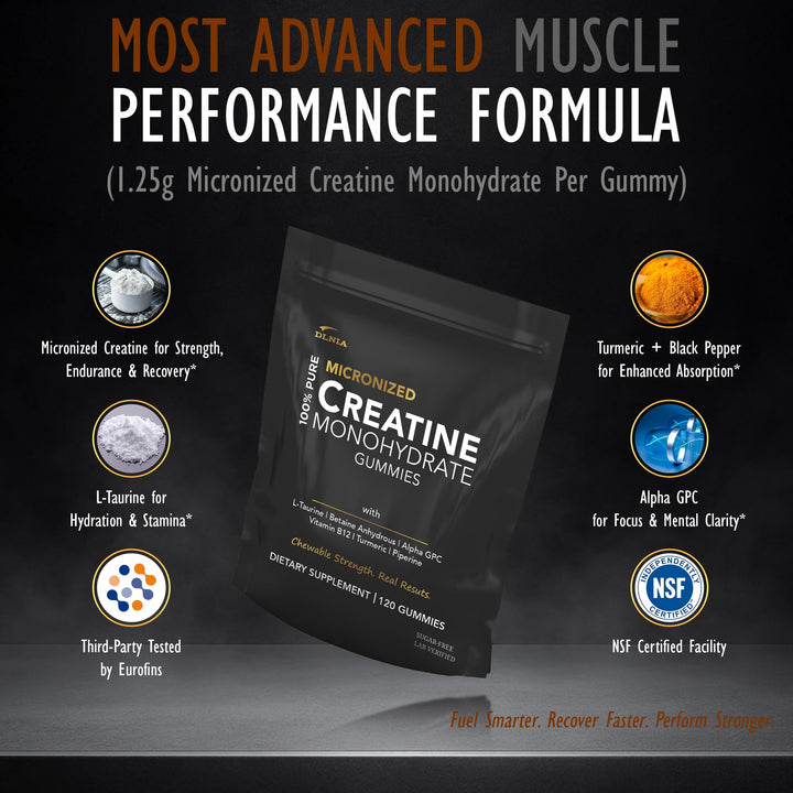 DLNIA Creatine Gummies travel case – take anywhere.