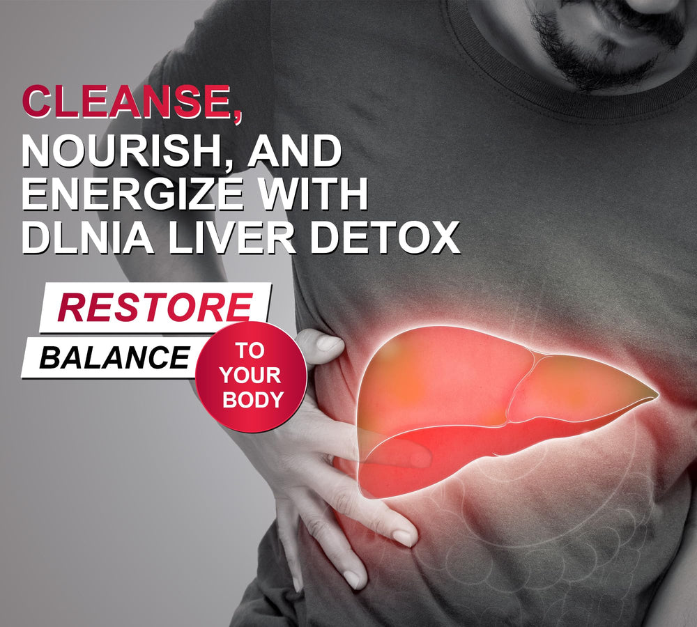 DLNIA energy-boost capsule portraying daytime vitality through liver-friendly support