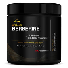 DLNIA Liposomal Berberine bottle front for easy daily metabolic support