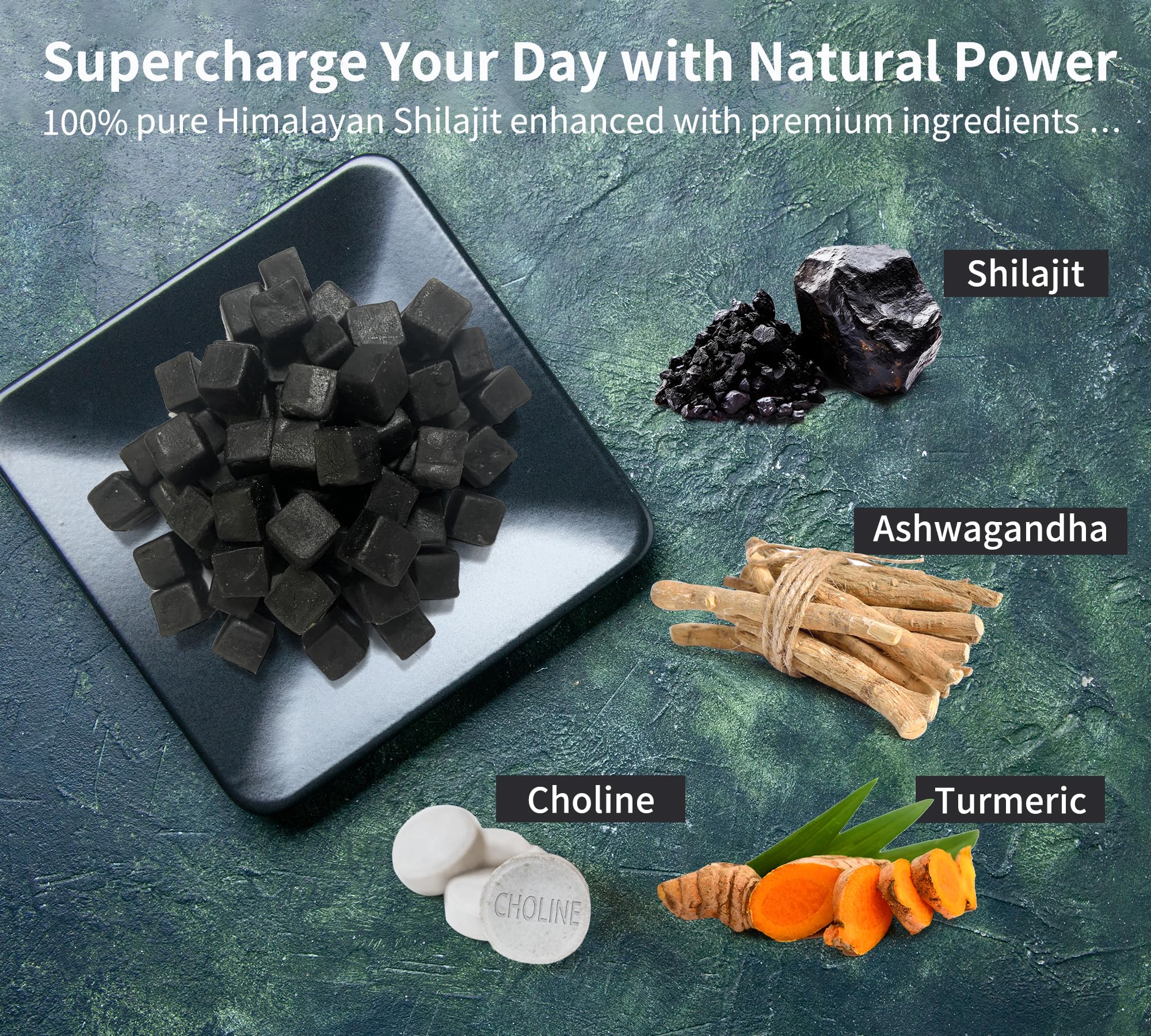 DLNIA gummies with Ashwagandha and Turmeric displaying natural mineral blend
