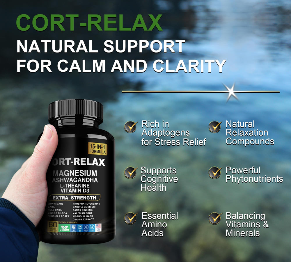 DLNIA Super Calm bottle in hand conveys confident, relaxed mindset
