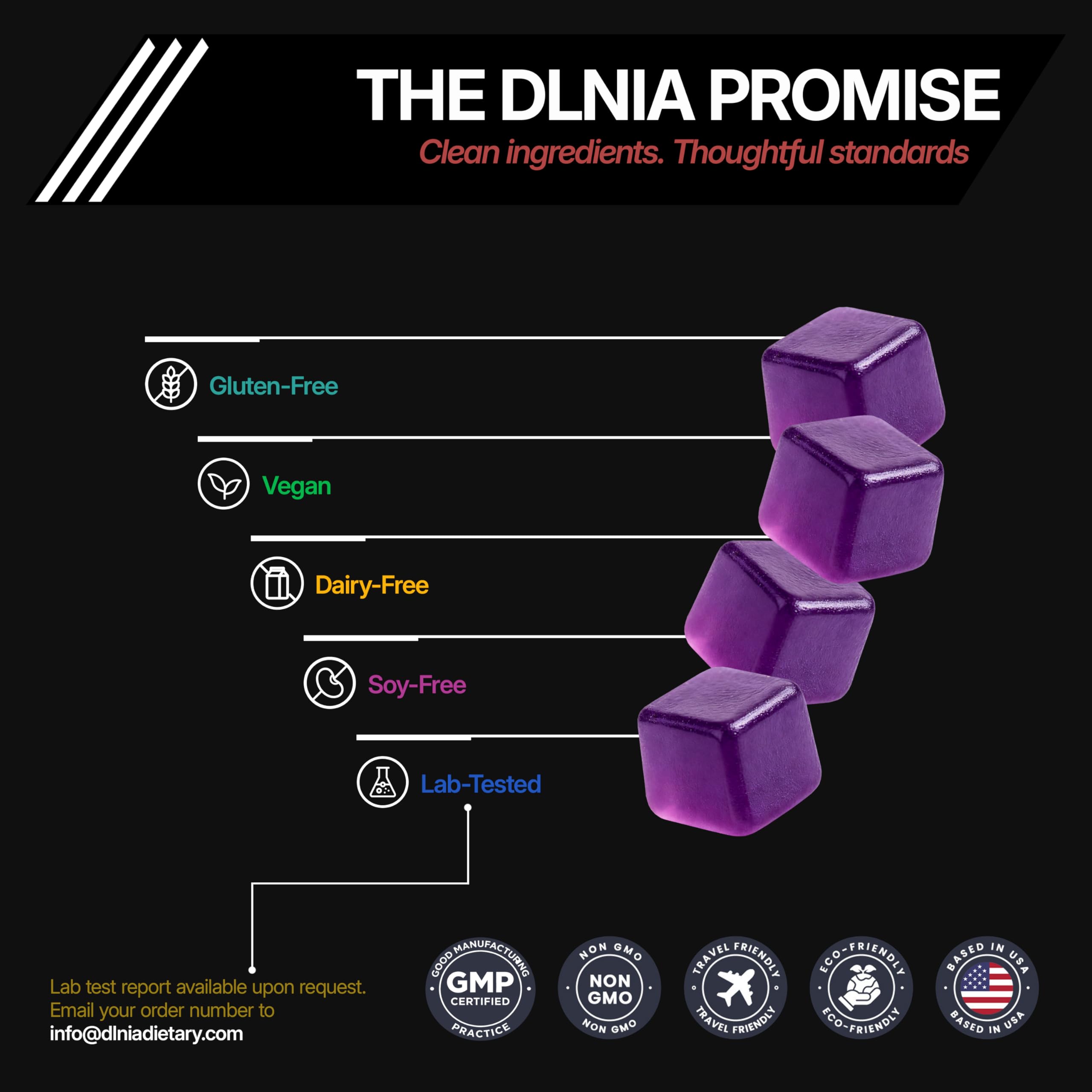 DLNIA Super Calm Gummies travel tin hints at on-the-go cortisol-support options.