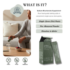 DLS single-serve sticks dissolving in water for quick, convenient digestive comfort.