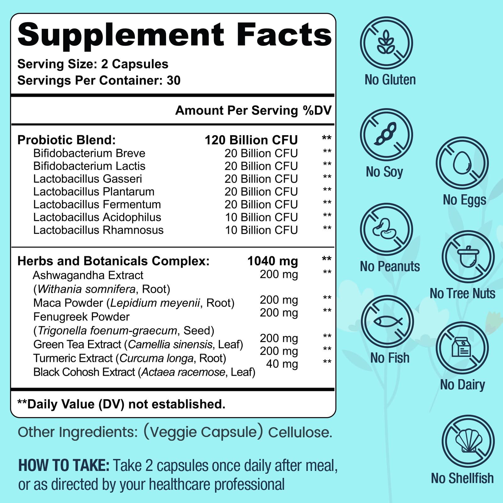 Dmeisy 120 Billion CFU capsules closeup highlights gut-friendly probiotic potency