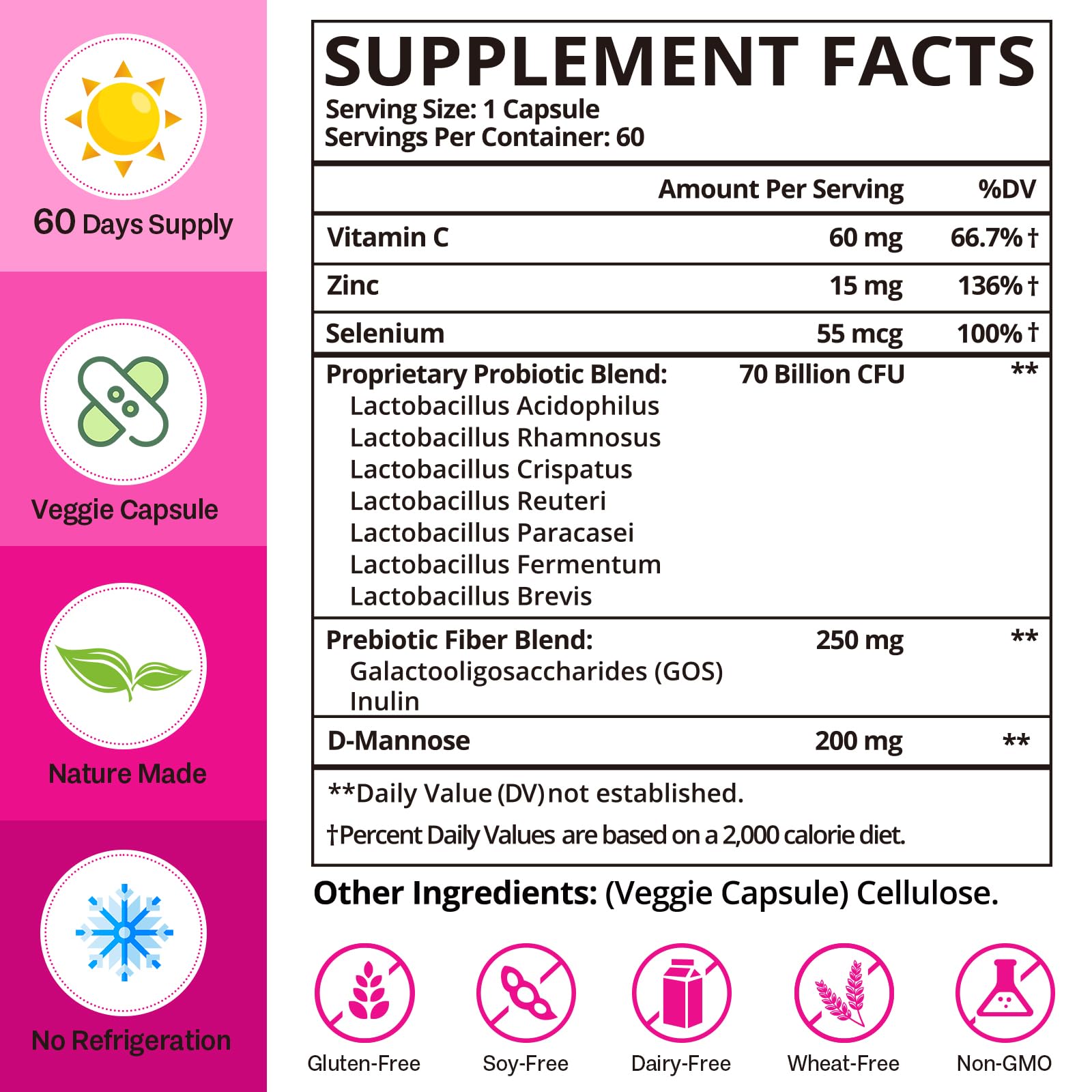 Dmeisy probiotic capsules closeup for gut and immune support