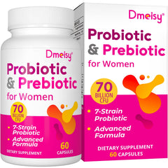Dmeisy vaginal probiotics bottle front supports daily vaginal and urinary balance