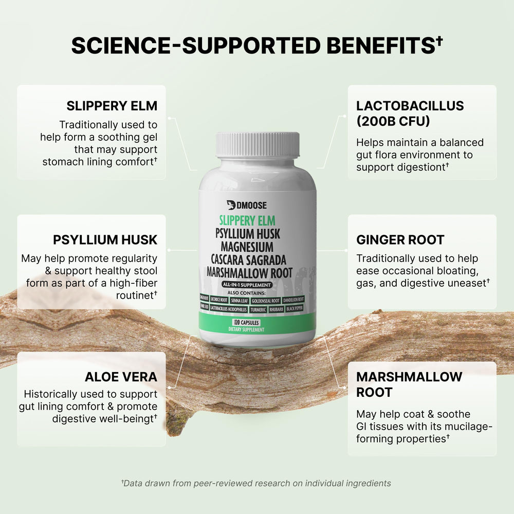 DMoose Fitness DGL licorice extract capsules with transparent labeling.