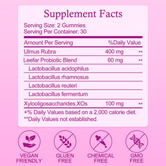 Dmtdnid Slippery Elm Gummies packaging highlights vegan and gluten-free with clean ingredients