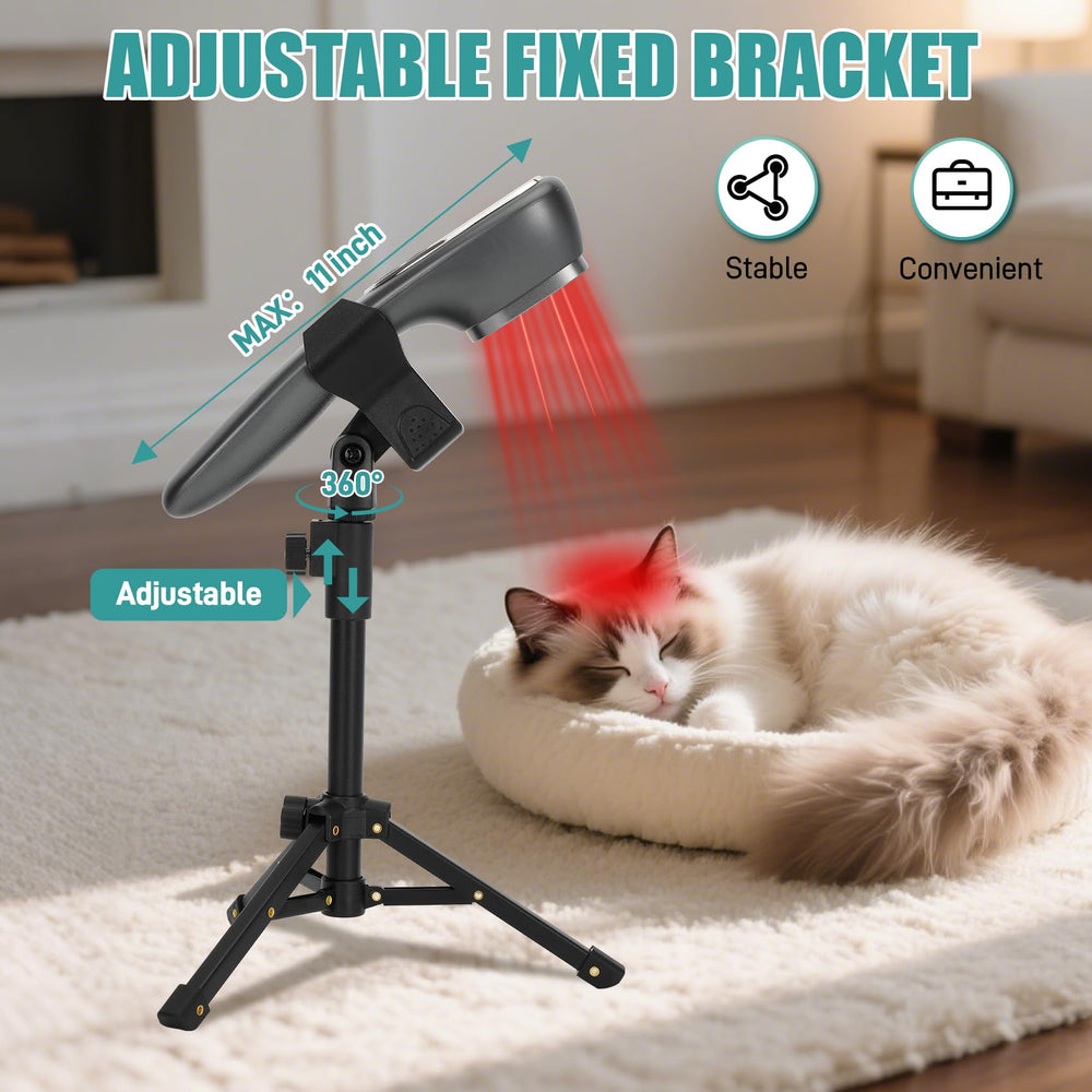 Compact laser device resting on a table for home use.