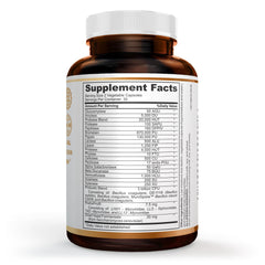 DNA Nutraceuticals GUT GOLD capsules pack highlighting vegetarian, non-GMO formula.