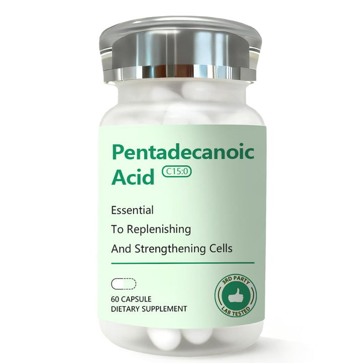 DNOUHN pentadecanoic acid bottle cap close-up for easy daily use