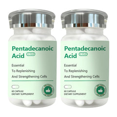 DNOUHN pentadecanoic acid bottle pouring for convenient daily support.