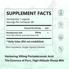 DNOUHN pentadecanoic acid capsules close-up showing pure, potent capsules