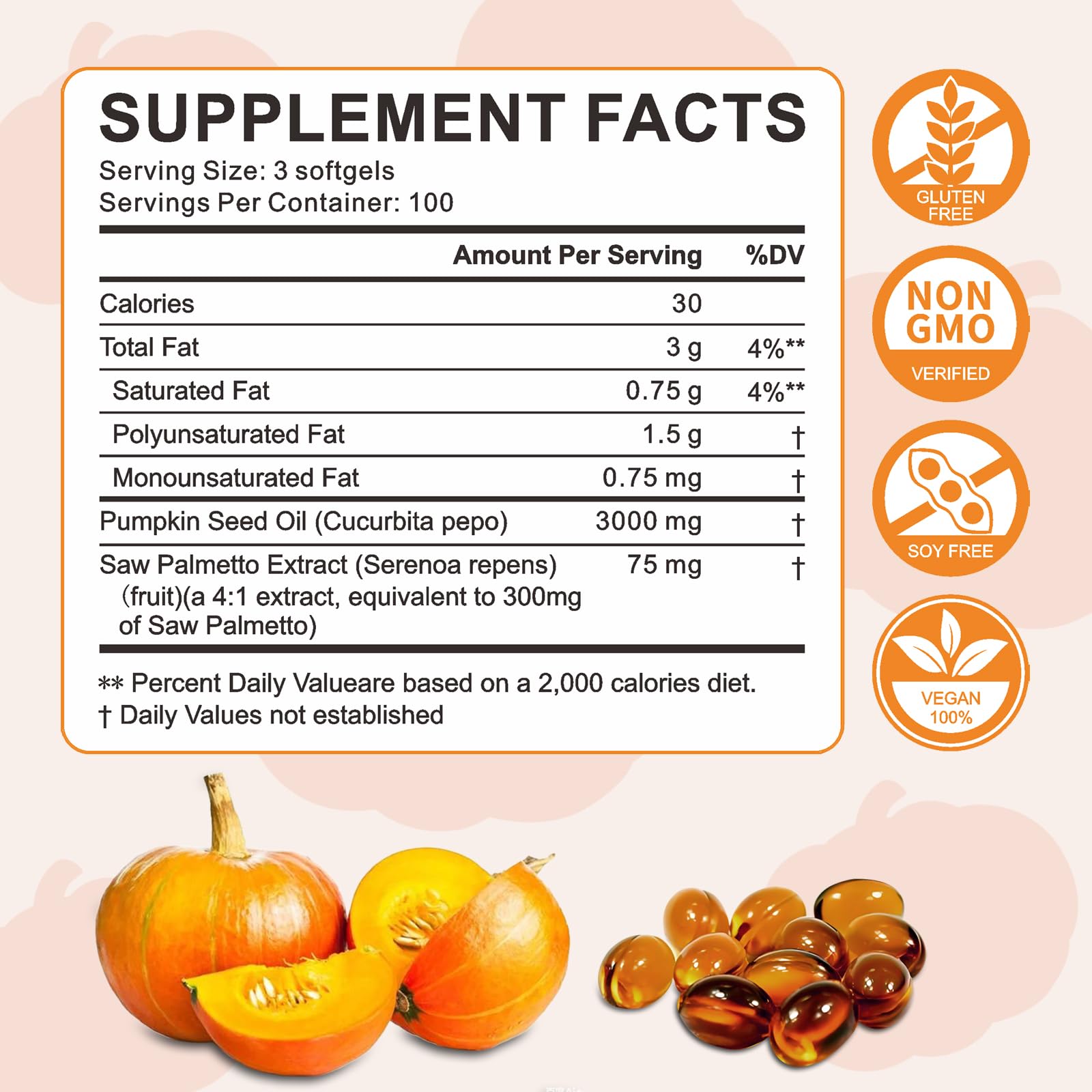 Closeup of DNOUHN pumpkin seed oil softgels for easy use.