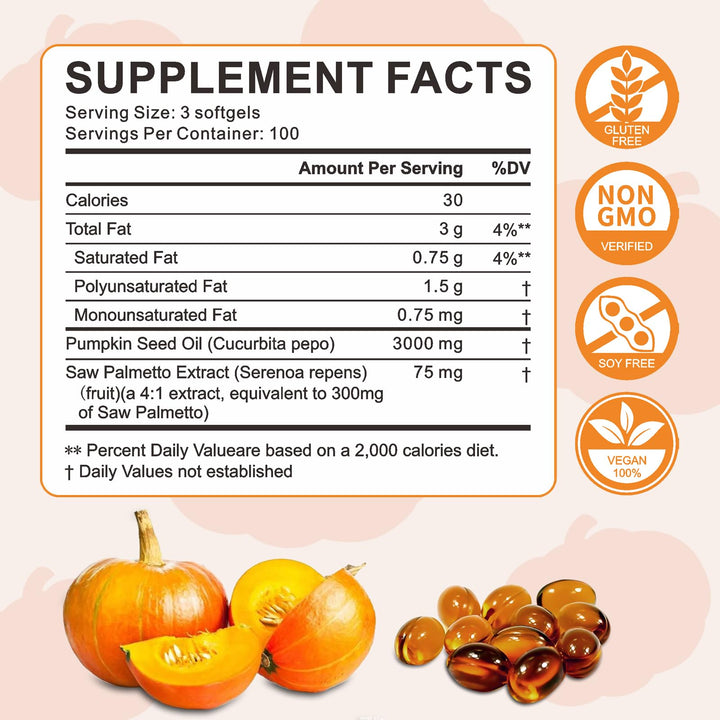 Closeup of DNOUHN pumpkin seed oil softgels for easy use.
