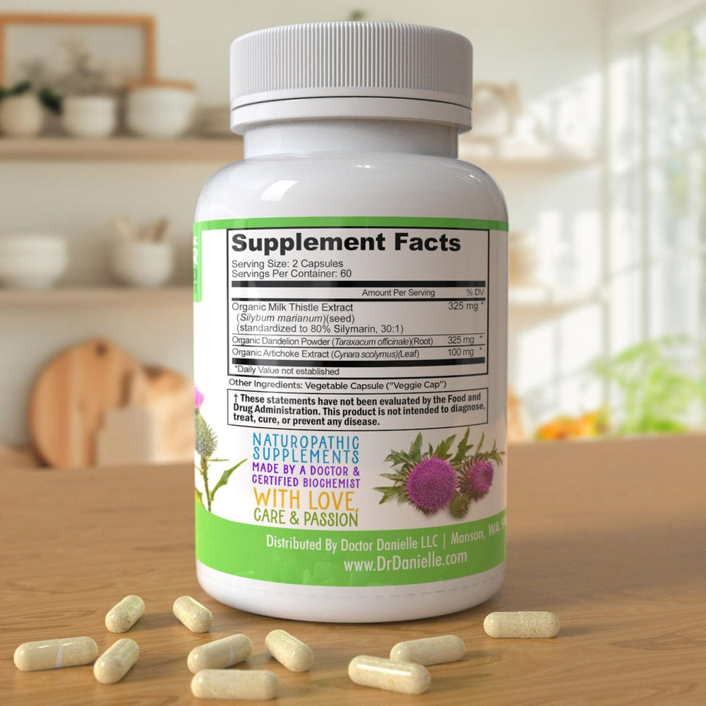 Doctor Danielle Bottle with cap on table, retail-ready presentation