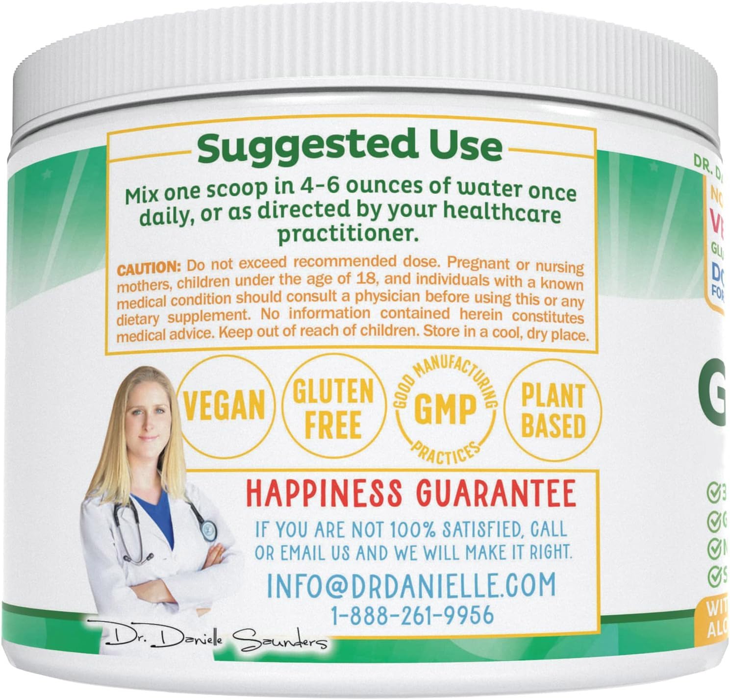 Doctor Danielle Gut Assist label front showing clean formulation.