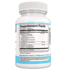 Close-up of Stress Lift capsules highlighting vegan, organic ingredients and adrenal support