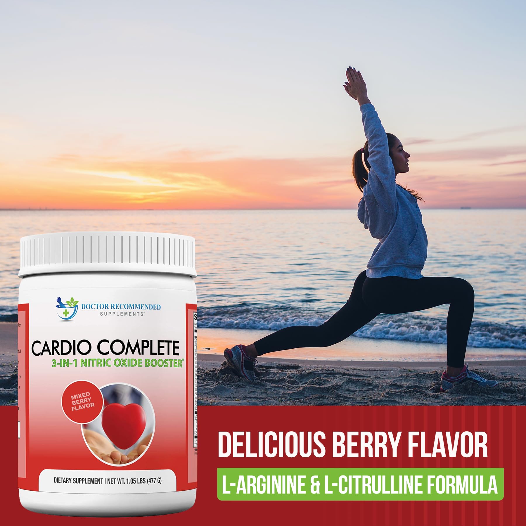 Mixes easily with water beside Cardio Complete container