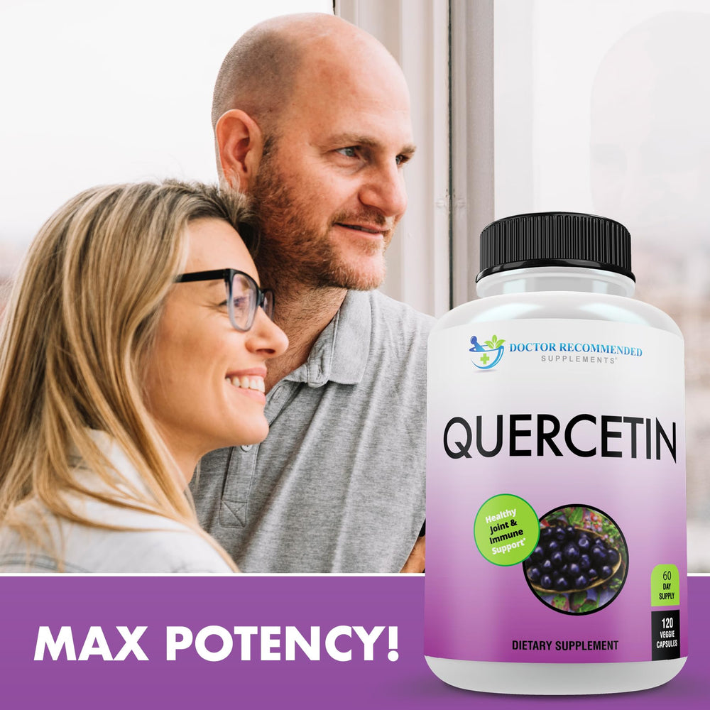 DOCTOR RECOMMENDED SUPPLEMENTS quercetin label highlights non-GMO and USA-made