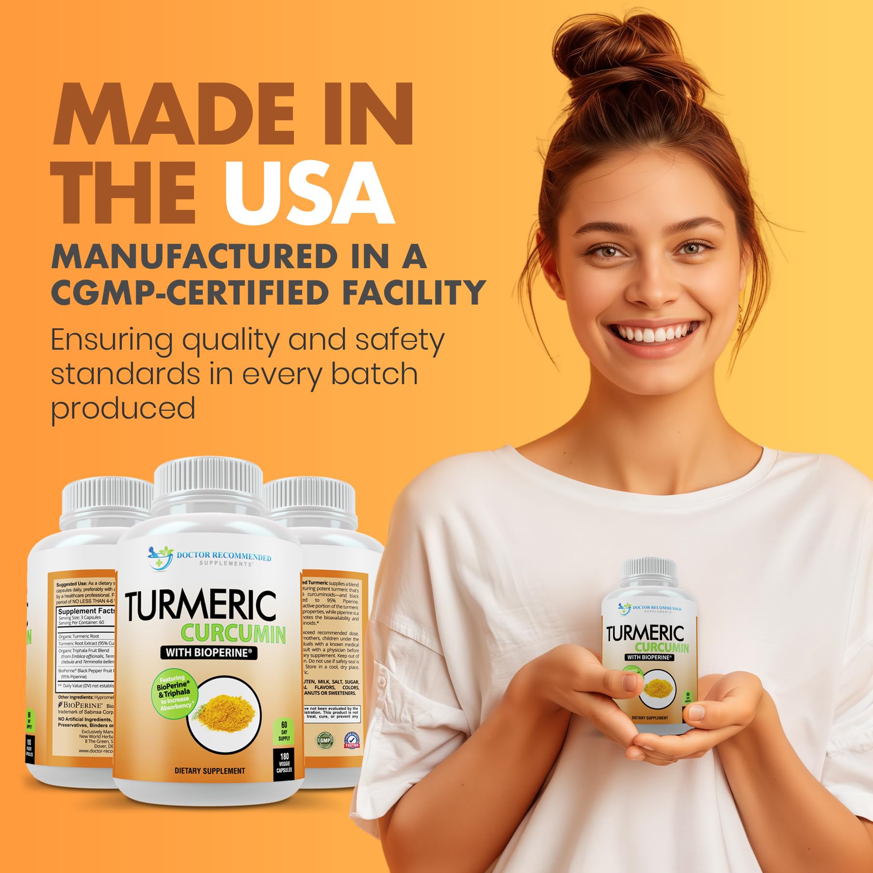 DOCTOR RECOMMENDED SUPPLEMENTS satisfaction guarantee badge communicates reader confidence