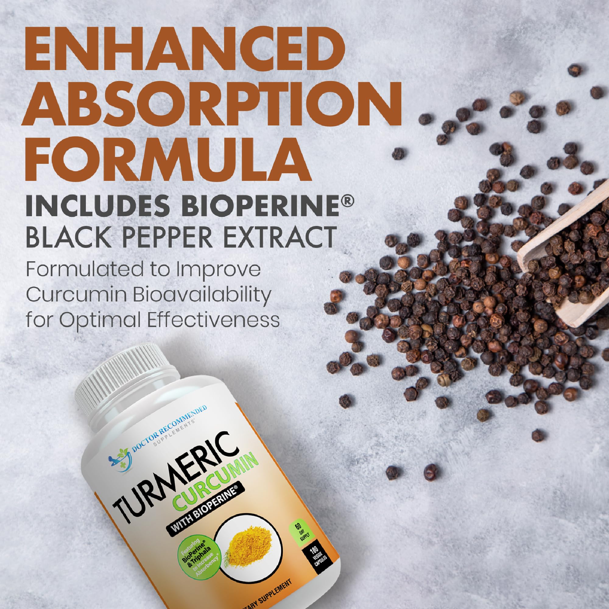 DOCTOR RECOMMENDED SUPPLEMENTS vegan non-GMO icon indicates plant-based clean sourcing