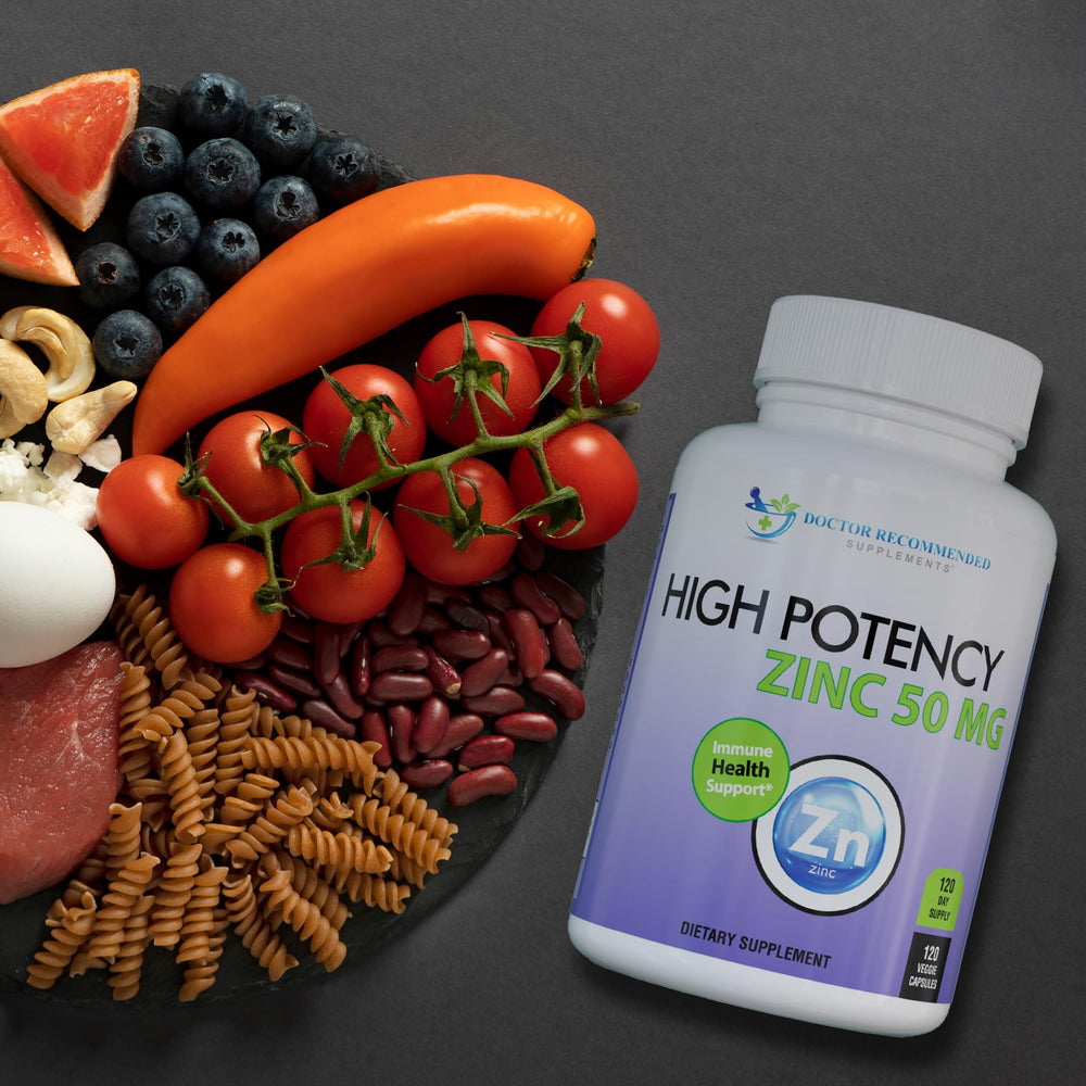 DOCTOR RECOMMENDED SUPPLEMENTS Zinc 50mg vegan capsules for plant-based support