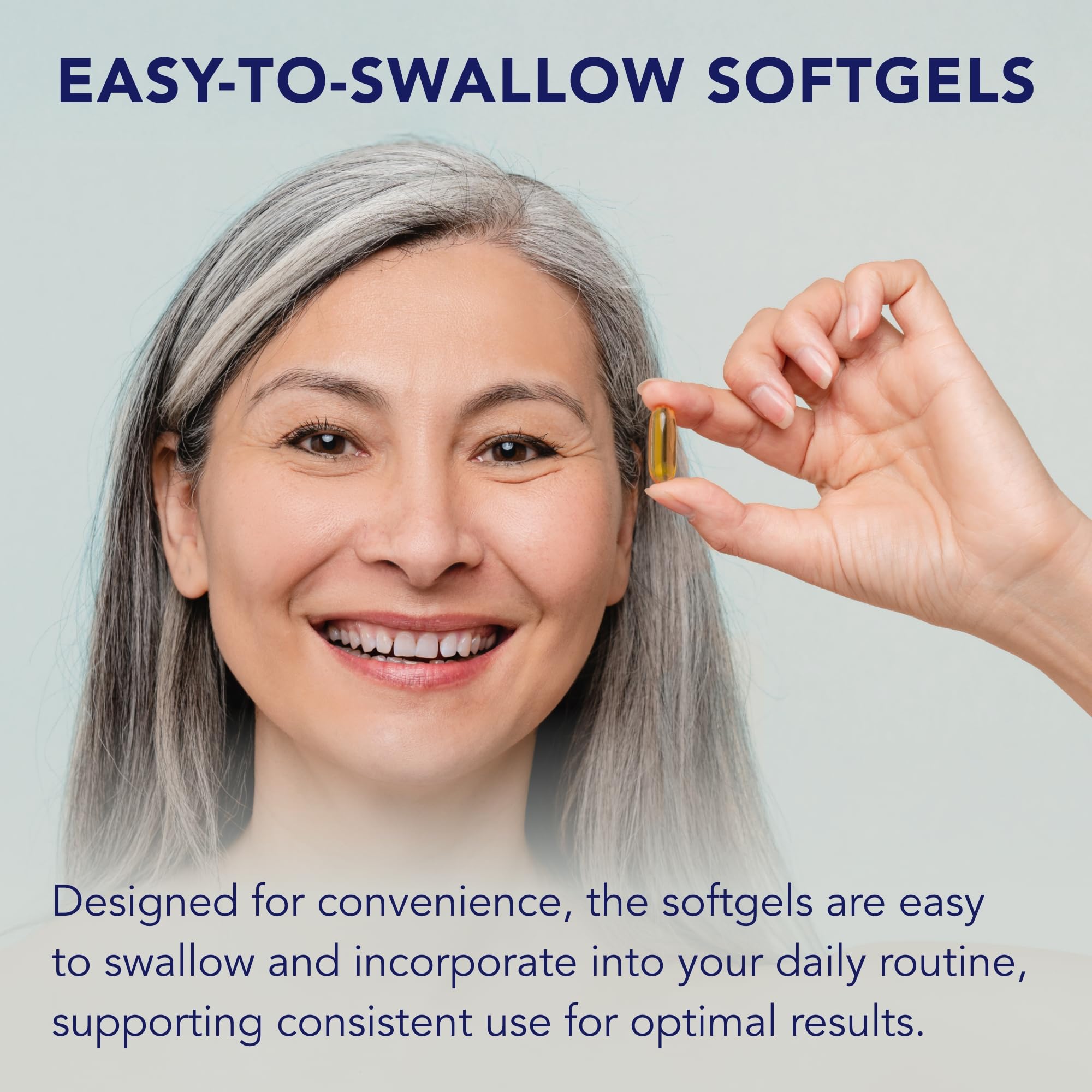 Doctor's Advantage Omega Shield softgels close-up in golden color for easy swallowing