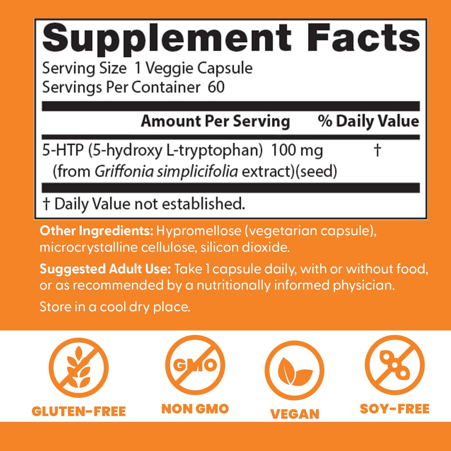 Doctor's Best 5-HTP capsules arranged for daily use