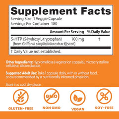 Doctors Best 5-HTP Griffonia seed extract label showing natural serotonin precursor