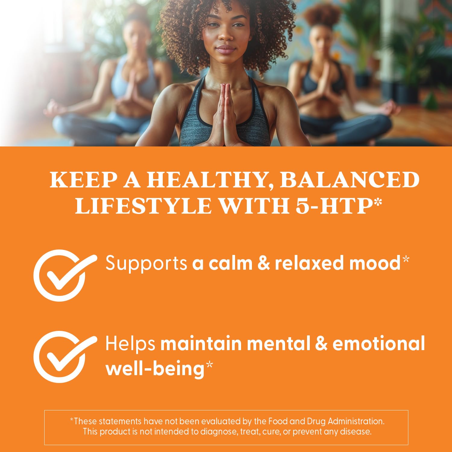 Doctors Best 5-HTP ingredient list graphic highlighting Griffonia seeds and vegan capsules