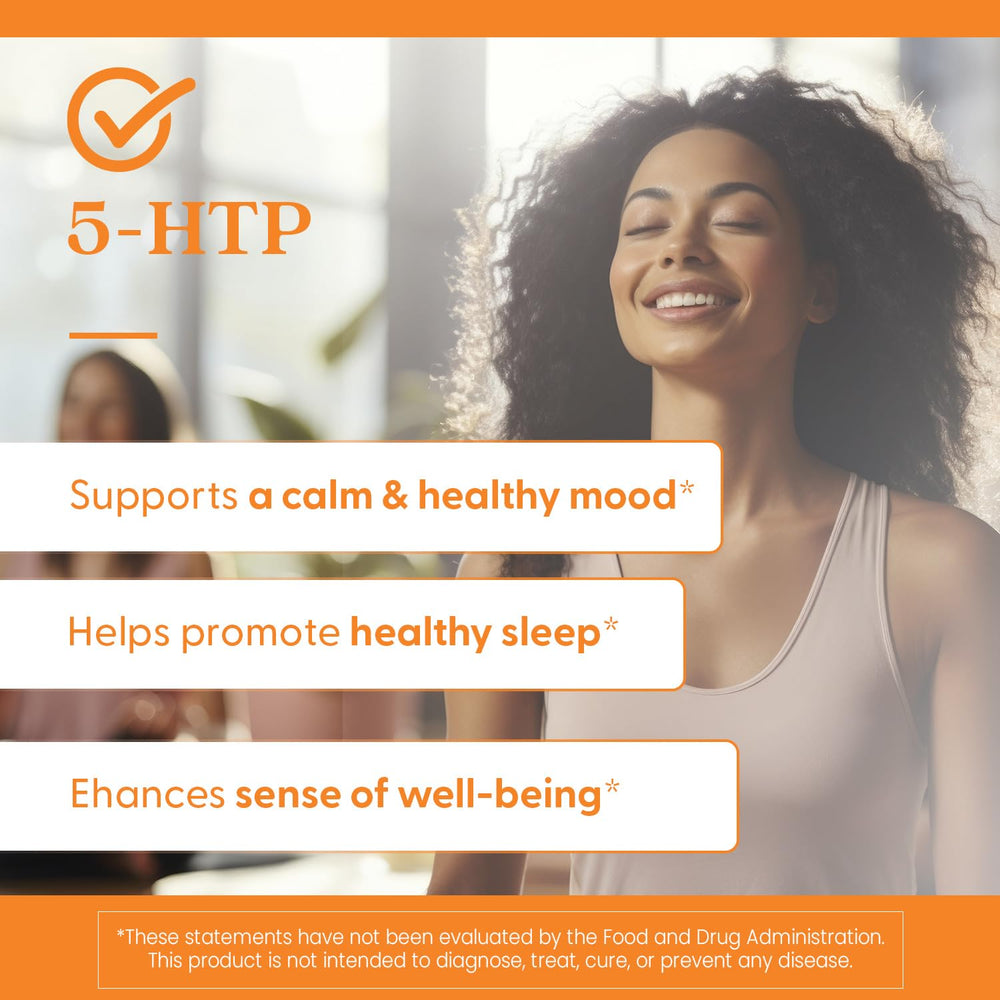 Doctors Best 5-HTP night routine mood image suggesting restful evenings with 5-HTP