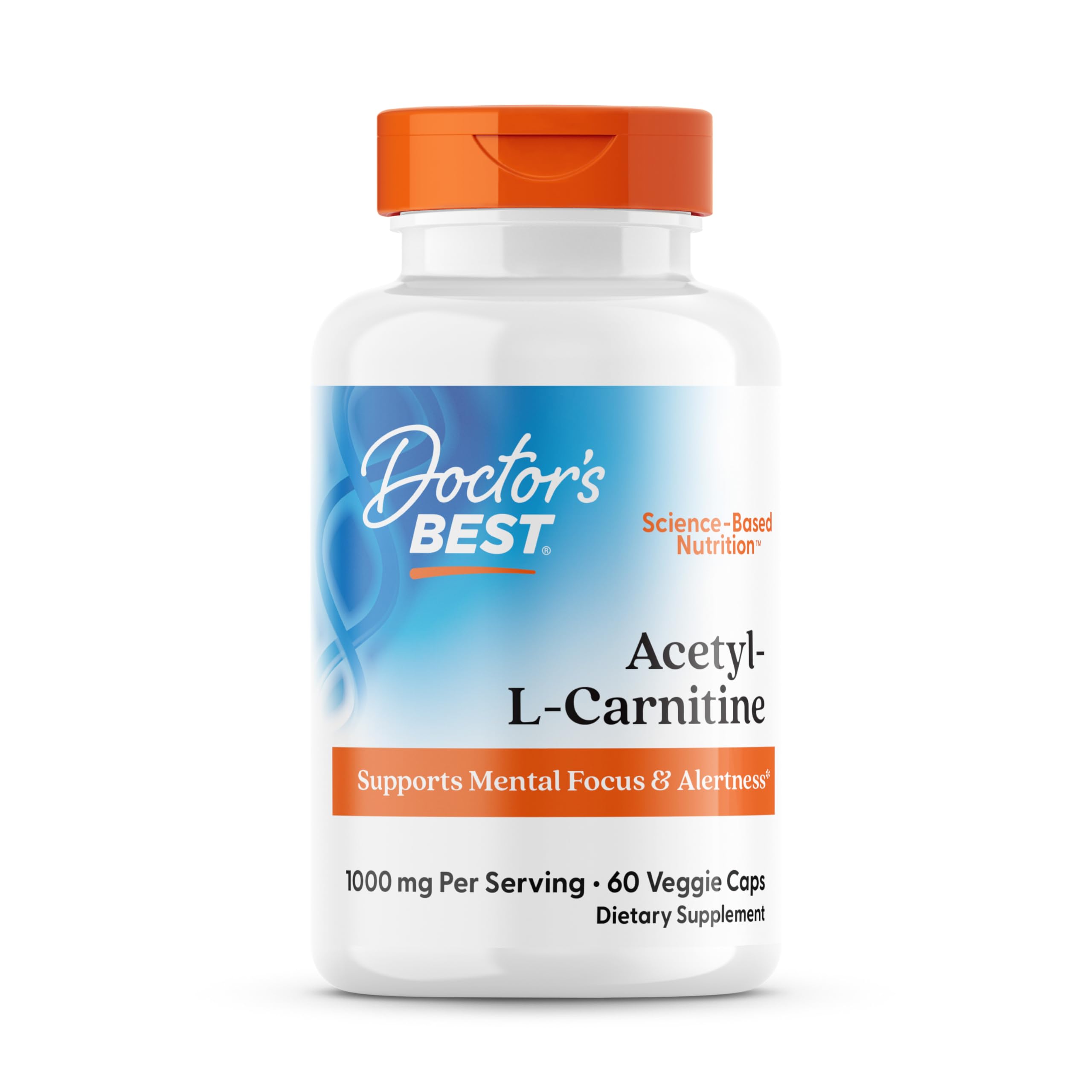 Doctors Best Acetyl-L-Carnitine bottle front for daily focus.