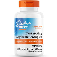 Doctors Best Arginine Complex bottle with capsules for cardiovascular support.