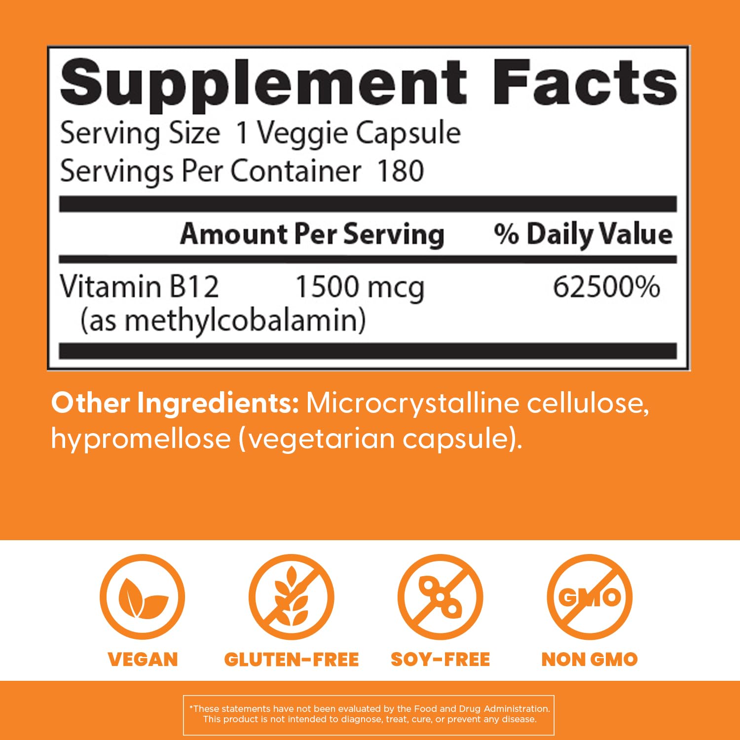 Gluten-free badge on Doctor's Best B12 packaging for gluten-free diet