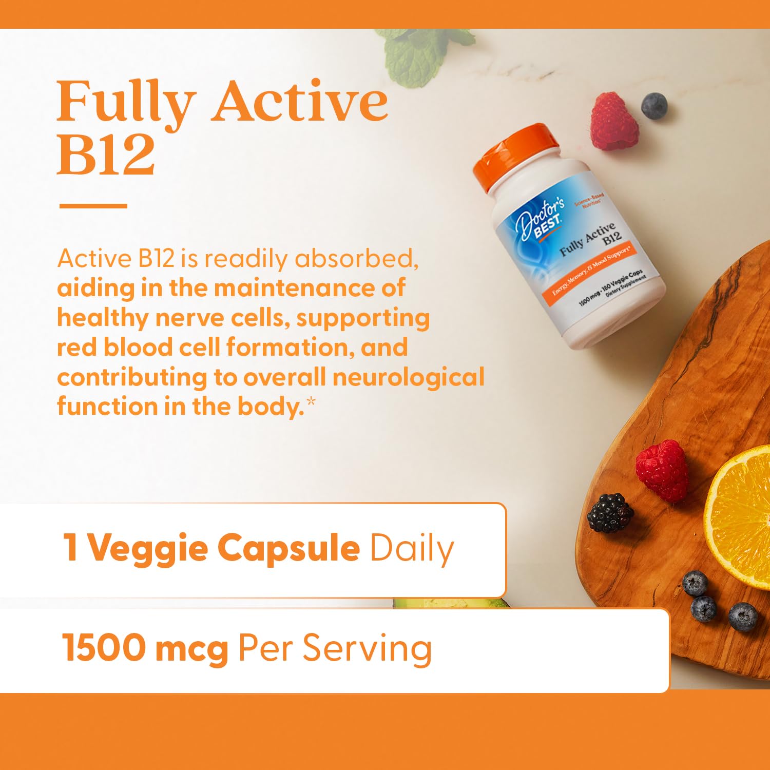 Non-GMO certificate on Doctor's Best B12 bottle