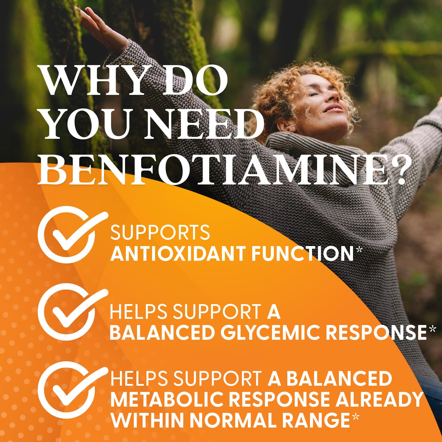 Doctor's Best Benfotiamine 300 bottle with glucose icon visualization