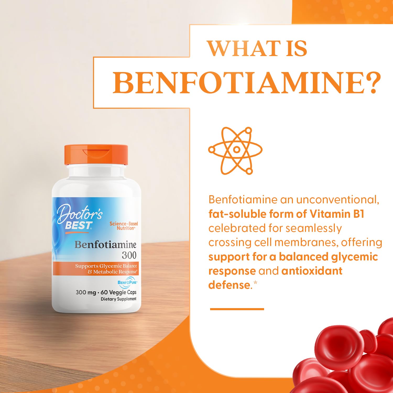 Doctor's Best Benfotiamine 300 health scene in lifestyle photo