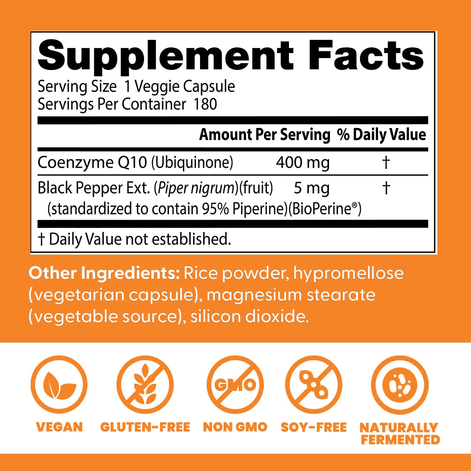 BioPerine note on Doctor's Best CoQ10 illustrating absorption boost